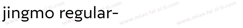 jingmo regular字体转换